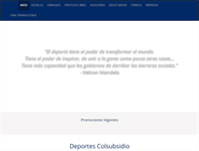 Tablet Screenshot of deportescolsubsidio.org